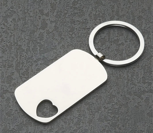 Stainless Steel Keychain with Heart