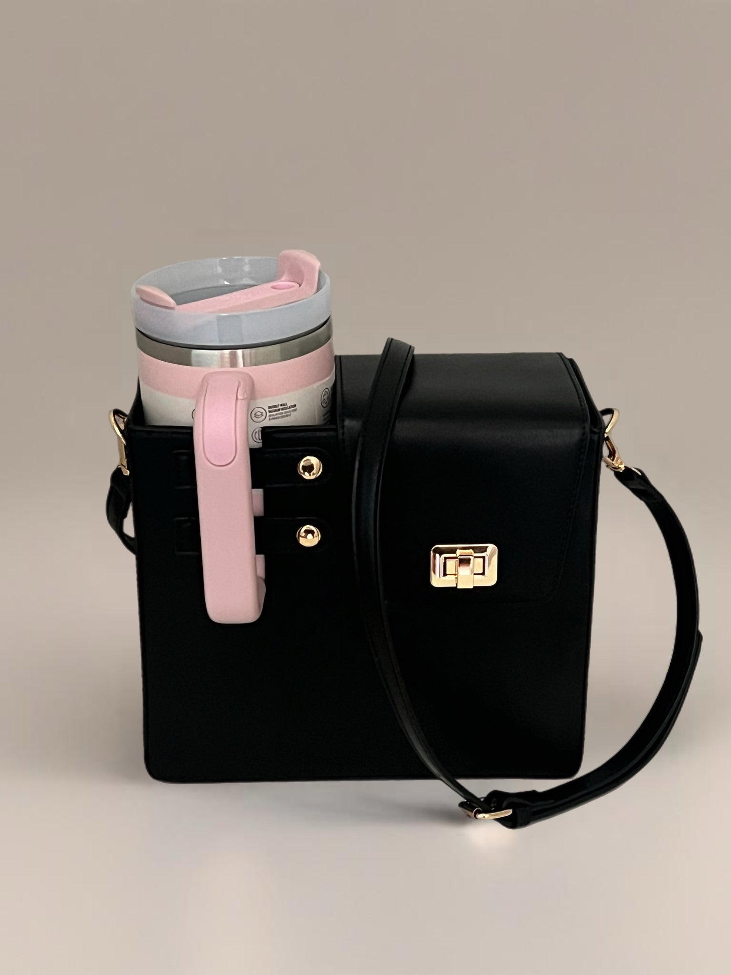 Black Crossbody Tumbler Bag with Stanley Gift Set