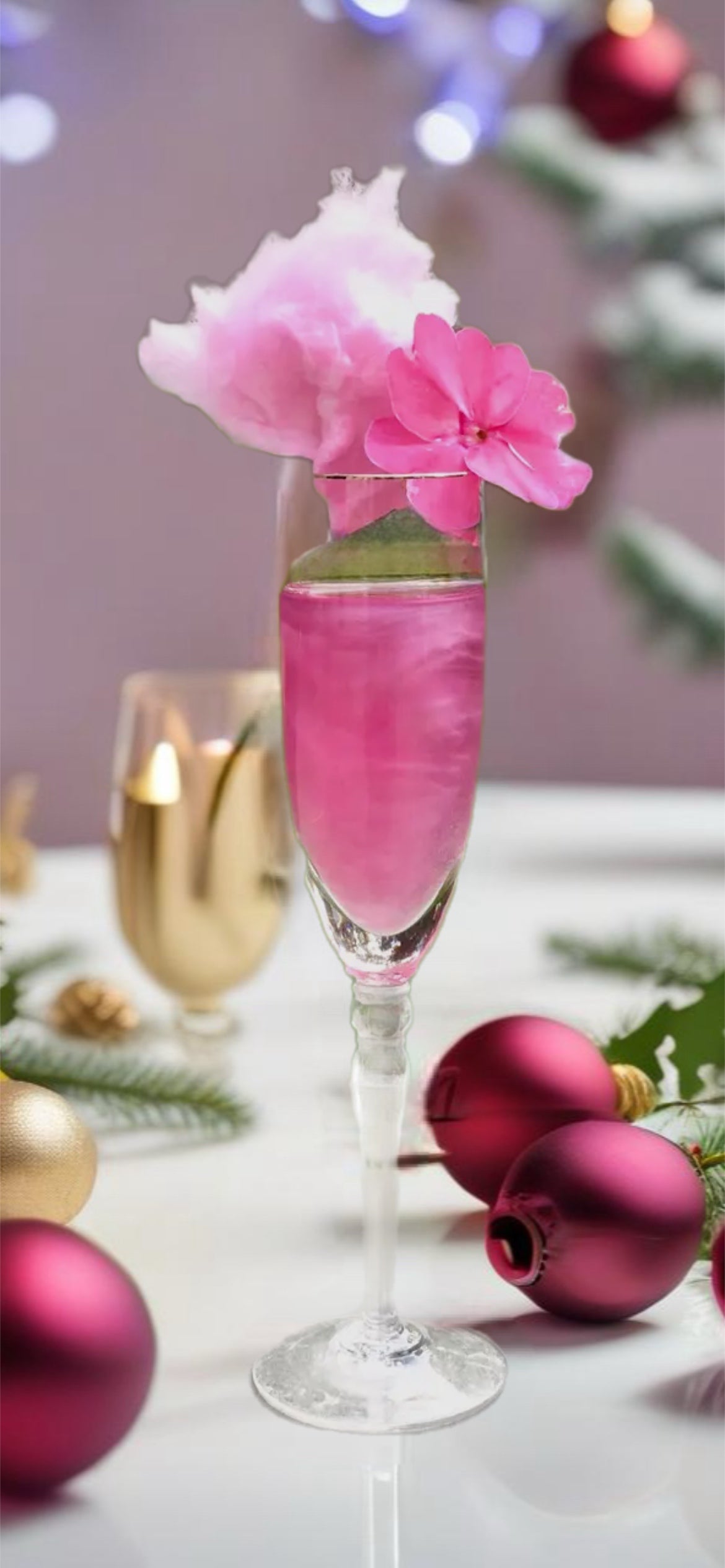 Rose Infused Mixer & Pink Ombre Stemless Flute Gift Set