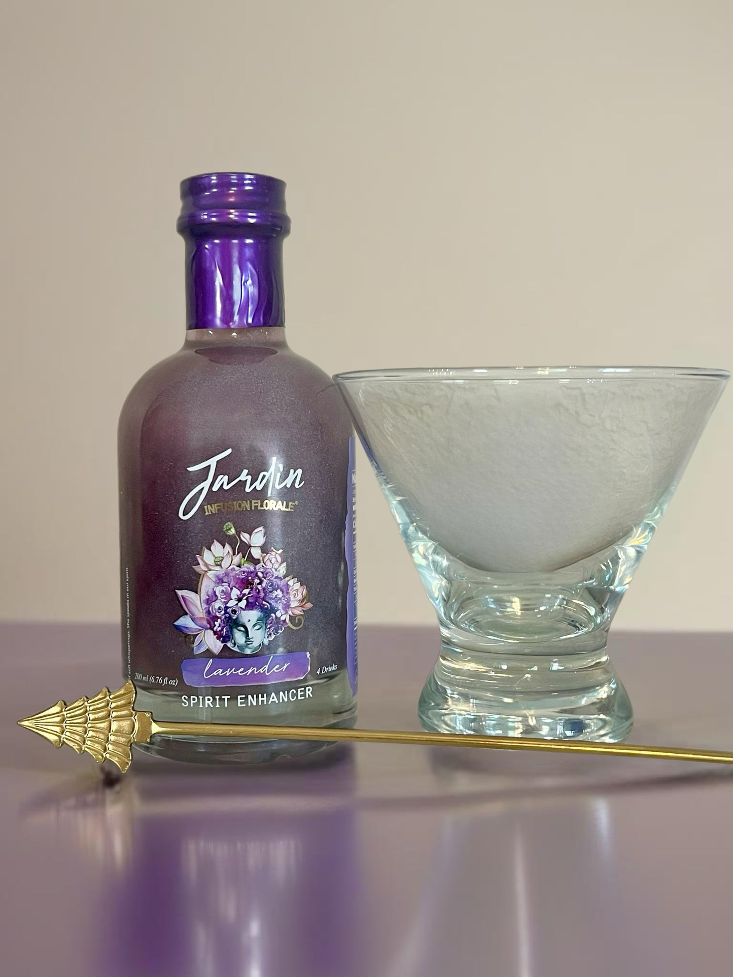 Lavender Infused Mixer & Stemless Cocktail Glass Gift Set