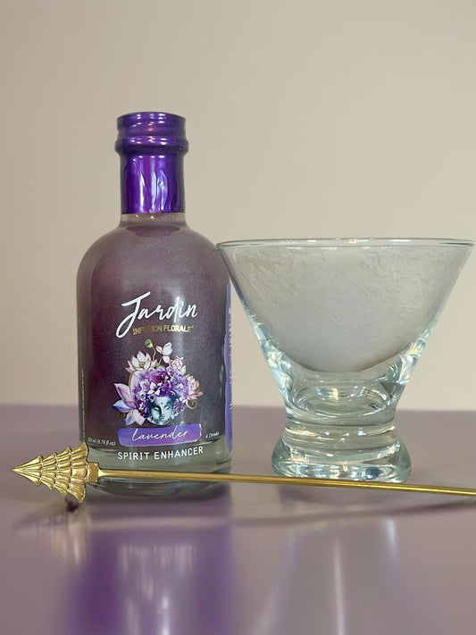 Lavender Infused Mixer & Stemless Cocktail Glass Gift Set