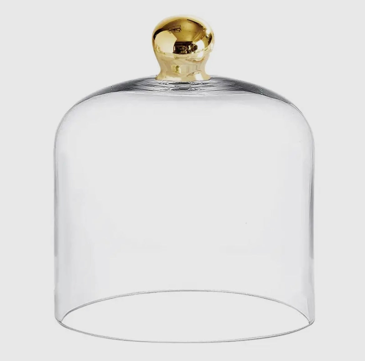 Gold Knob Glass Cloche