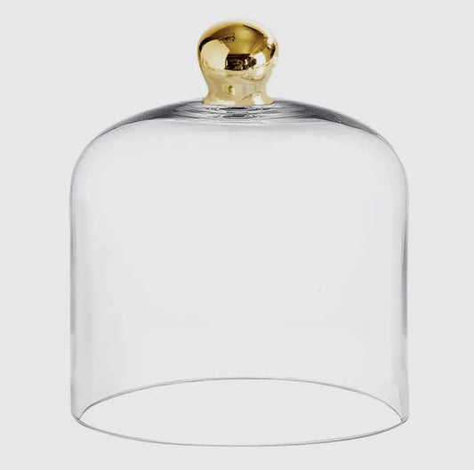 Gold Knob Glass Cloche