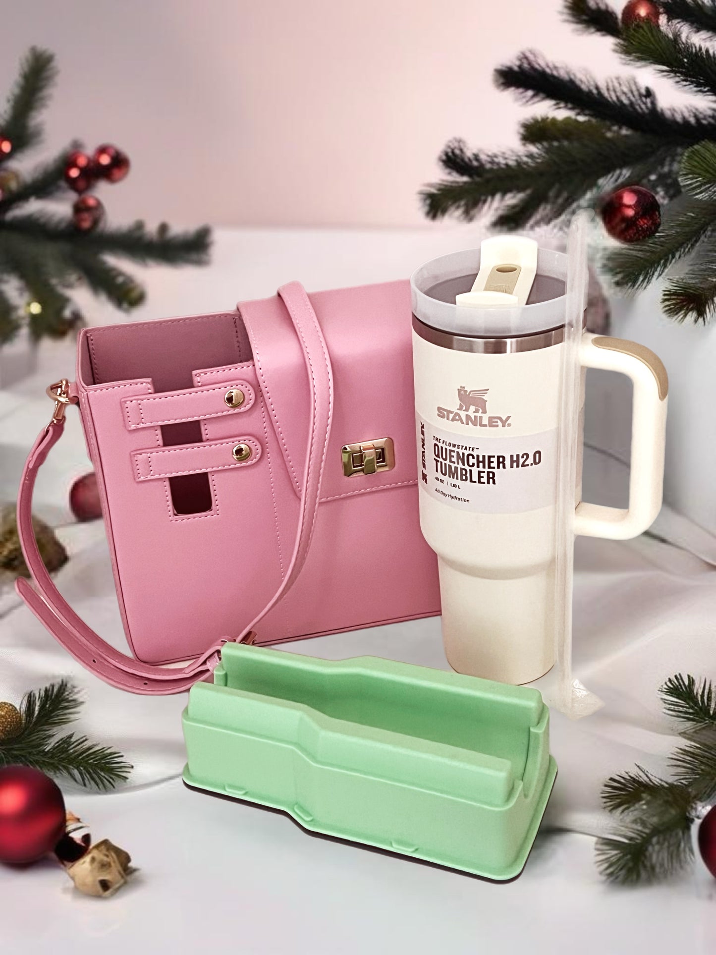 Pink Crossbody Tumbler Bag with Stanley Gift Set