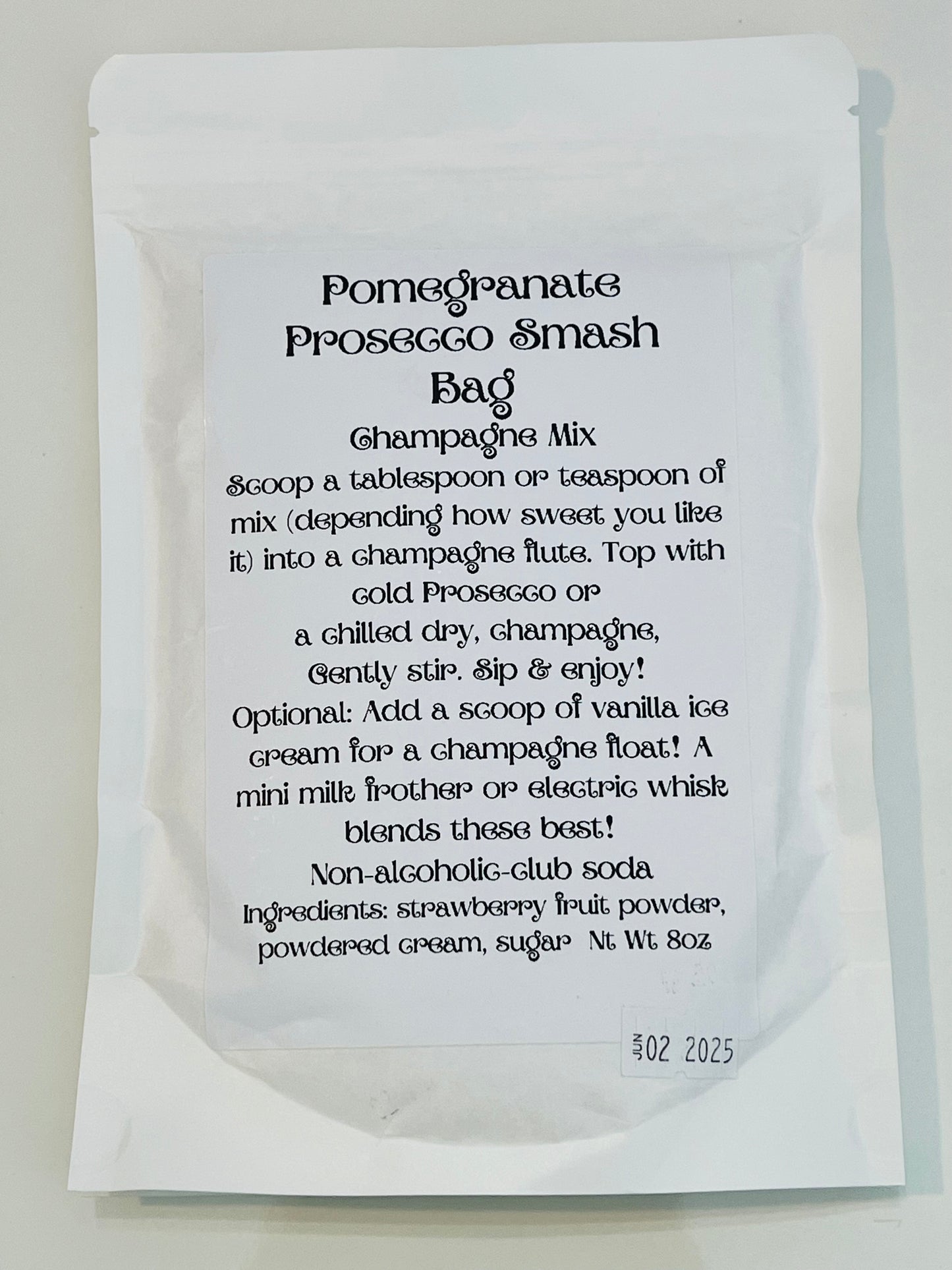 Pomegranate Prosecco Smash Drink Mix Bag