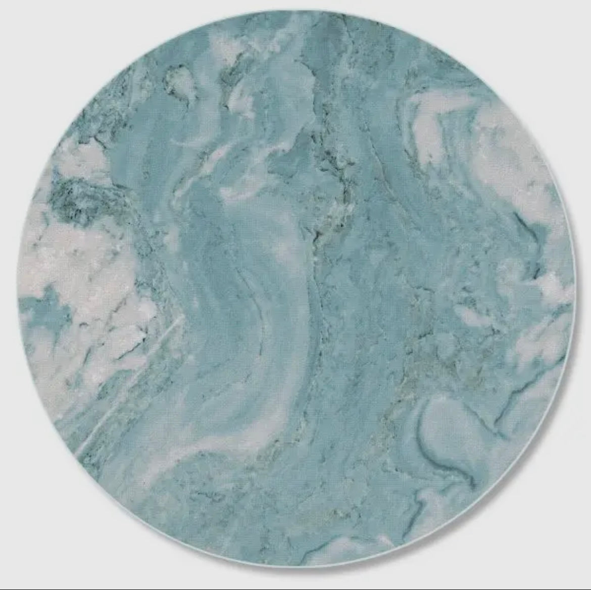 Teal Quartz Round Cutting Board