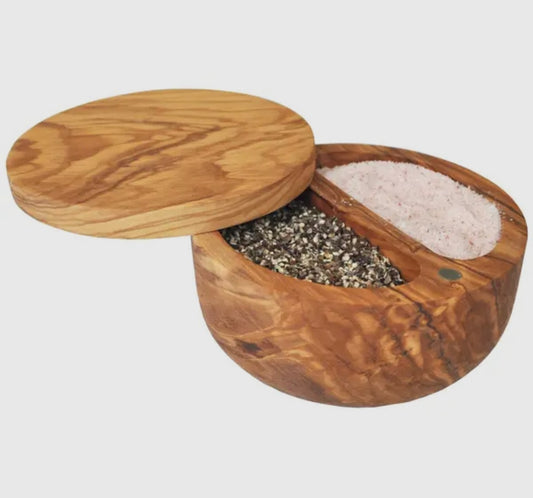 Olive Wood Salt & Pepper Cellar