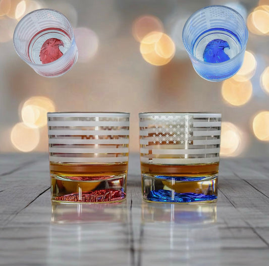 Patriotic Eagle Glass Set