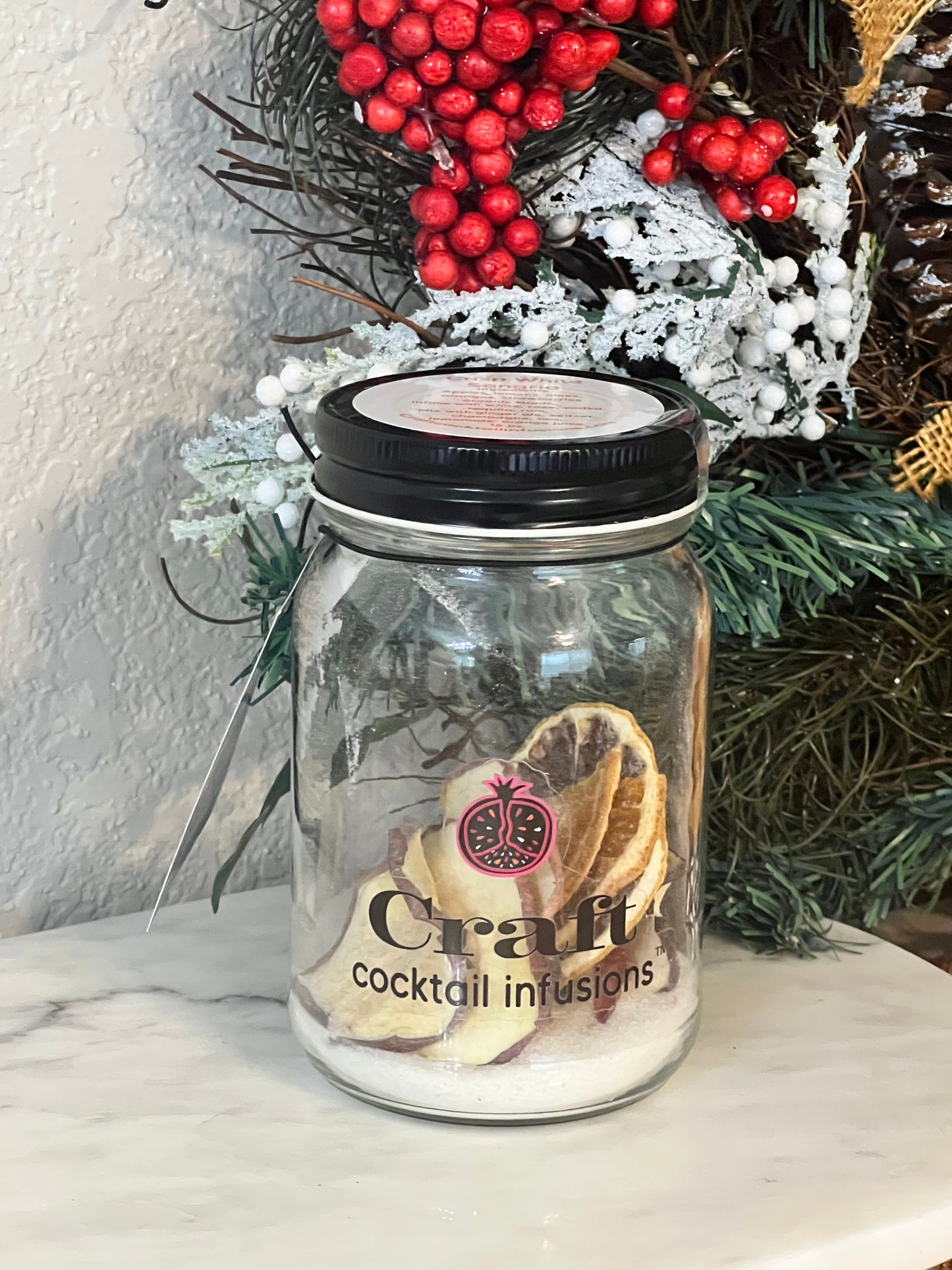 Infused Sangria Mix & Hammered Glass Gift Set